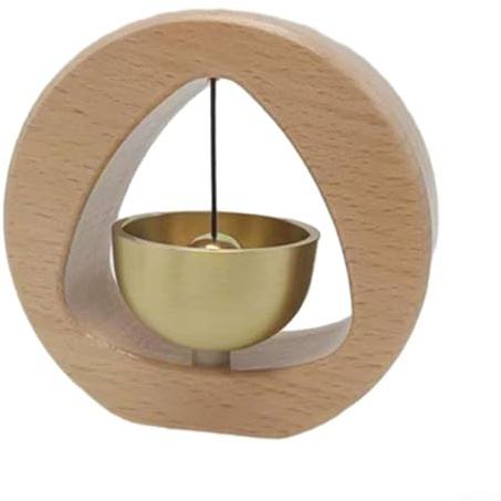 Jotekonoby Campanas de viento de madera japonesas inalámbricas, campanillas de puerta, campanas de viento decorativas (D)