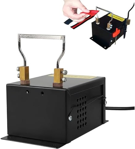 Electric Rope Cutter, Bench Hot Knife Ribbon Webbing Cutter with Small Wrench and Copper Wire Brush, Maximum Temperature 500℃ and Cutting Width 60mm/78mm, Smooth Cut, for Fabric Webbing Belting