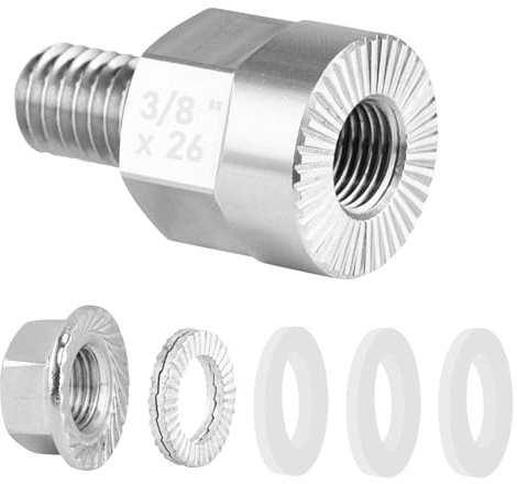 TAIANJI Bicycle Coupling Shaft Adapter, 3/8×26 Stabiliser Axle Extension Bolts for Children, Pets, Cargo Trailer Axle Adapter