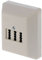 Rutenbeck 10310110 - Toma 2x tae-6/6 nff montaje superficie marfil