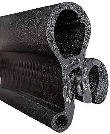 Goma estanqueidad Universal 5m para junta de maletero, sellado caravana, naval, maquinaria agrícola etc. Rango para sujeción 1,5-4mm, NEGRO
