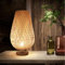 GUANSHAN Lampada da tavolo in bambù intrecciato Stile Zen Paralume in bambù Lampada da tavolo Illuminazione decorativa da tavolo Luce notturna Luce d'atmosfera per camera da letto, soggiorno