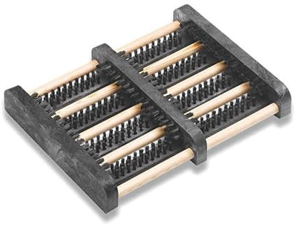 Entrando Zuverlässiger Schuhabstreifer für aussen mit leistungsstarken Bürsten - robust, rutschfest, stabil - ideal für Eingang (27x34 cm)