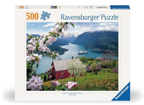 Ravensburger Puzzle 12000208 - Skandinavische Idylle - 500 Teile Puzzle für Erwachsene und Kinder ab 12 Jahren, Puzzle mit Norwegen-Motiv
