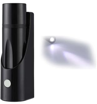 HERCHR Wall Mounted Torch Small LED Flashlight LED Battery Powered (Not Included) Emergency Flashlight Lighting Torch Portable LED Pocket Lights 5.2x1.5x1.7in for Outdoor Hotel Camping