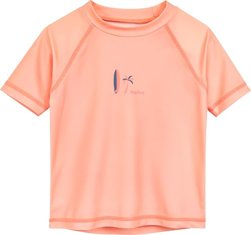 Playshoes Maglietta da Nuoto Unisex per Bambini, Modello Rash Guard, tavola da Surf Rosa, Modello 86-92
