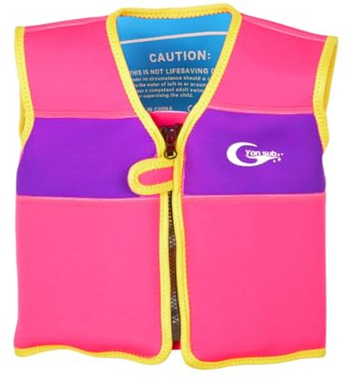 Generisch Maillot de bain pour fille - Gilet de sauvetage 1 pièce pour tout-petits et enfants de 1 à 7 ans, parfait pour la piscine, la plage, les activités aquatiques en plein air, l'été confortable