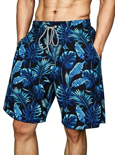 Gavliuu Short de Plage Hawaiien Homme Rapide Séchage Doublure Maille S-4XL | Doux, respirant, léger, cordon réglable, poches, sans décoloration, idéal pour plage, natation, piscine, vacances