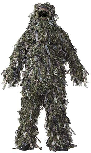 HOT SHOT Men's 3-piece 3-D Ghillie Suit Advanced Hybrid Technology, Woodland Camo – Hunting Ghillie Suit