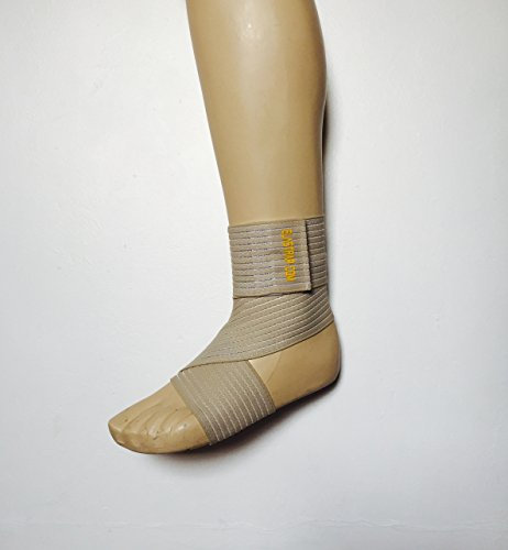 elastrap Bande Bandage élastique à scratch pour strapping cheville Strap chevillère protection maintien et compression - Hommes, Femmes et enfants (Peau, unique, 70x7,5cm)