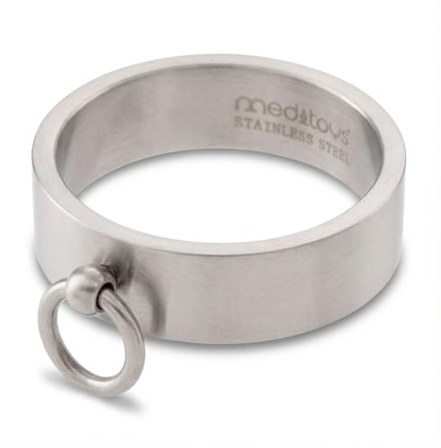 meditoys® - 'O ring' de acero inoxidable (mate), anillo de dedo masculino femenino SM - historia de O