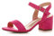 Ajvani Women Ladies Low Block Heel peep Toe Ankle Strap Strappy Party Sandals, 5 UK, Fuchsia Pink Suede