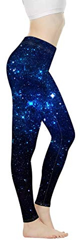 Showudesigns Women's High Waisted Leggings Full Length Workout Yoga Pants Tummy Control for Women Athletics Leggings Sports Galaxy Star Space Print