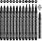 Gelanty Schwarz Fineliner Stifte, 12 Stück Handlettering Stifte Fineliner Set, Wasserfest, Zeichenstifte Micro Liner Stifte für Kunst Skizzieren, Zeichnen, Technische Zeichnung, Illustration, Comic
