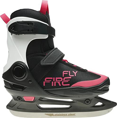 Firefly Unisex Jugend Alpha Soft III Eishockeyschuhe, Black/White/Pink, 33