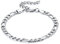 CASSIECA Armband Herren Edelstahl Panzerkette für Männer Jungen 5mm, Figaro Link Armkette 17cm Hip Hop Rapper Modeschmuck Geschenk mit Schmuckkästchen