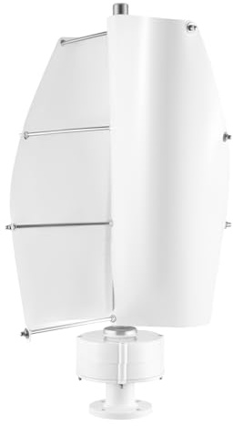 DSYOGX Vertikal vindgenerator vindturbin 500 W vindturbin 24 V vindkraftsanläggning, vindkraftverk, spiralformad vindturbin med styrenhet, för hem, företag och industriell, vit