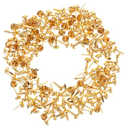 HORIALENCE 200 Sujetadores de Papel Mini de Hierro Dorado para Manualidades Diseño Decorativo y Tamaño Compacto para Proyectos de Scrapbooking y Decoración del Hogar
