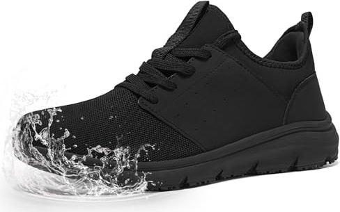 ZIGSAM Zapatos Antideslizantes Hombre Impermeable Zapatos de Cocina Slip-On | Zapatillas Hosteleria Hombre Camarero cómodos y robustos Deportivas Ligero e Calzado Amortiguación