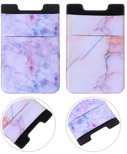 SHINEOFI 2 Pezzi Portacarte Adesivo per Smartphone Stile Rosso e Compatibile con La Maggior Parte Dei Telefono e All Umidità Sostituisce