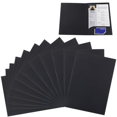 12 Piezas Carpeta de Papel Kraft, Carpeta de Documentos, A4 Carpetas de Presentacion con Solapa, Bolsillos Carpetas Carton para Documentos, Archivador, Reuniones Presentaciones, Contratos Informes