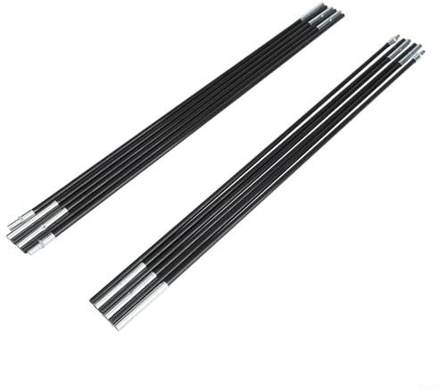 Besttoolifes Para un fácil montaje, marco de toldo portátil de fibra de vidrio, kit de repuesto de 2 varillas de soporte plegables duraderas para tienda de campaña con cordón elástico (340)