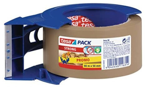 tesa Emballer Dévidoir bleu pour Ruban d'emballage 66 m x 50 mm