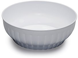 Stefanplast Viscio Trading 107639 Insalatiera Plastica Costolata, Bianco, 30 x 34 x 30 cm