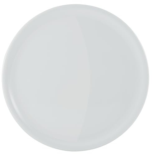 CreaTable, 17869, Serie EUROPA weiss, 4-teiliges Geschirrset, Pizzateller aus Porzellan, spülmaschinen- und mikrowellengeeignet, Made in Europe
