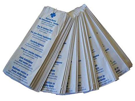 Funny 100 Stück Hygienebeutel,Tüten aus Papier für Binden und Tampons,Hygienetüten