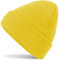 Hatsatar Unisex warme Beanie Strickmütze | Wintermütze für Damen & Herren | Feinstrick Mütze doppelt gestrickt | warm & weich (Yellow)