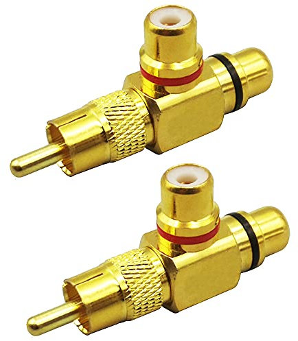 Greluma 2 STK Y-Cinch-Adapter | 1xCinch-Steck auf 2xCinch-Kupplung