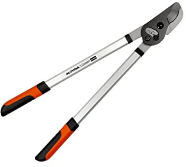 Tijera de Podar a 2 Manos - Modelo J501 - Fabricadas en Acero Teflonado y Empuñadura Bimaterial - Corte en Bypass con Gancho Multiplicador - 70 cm de Longitud - Ideal para Podas Secas - Altuna