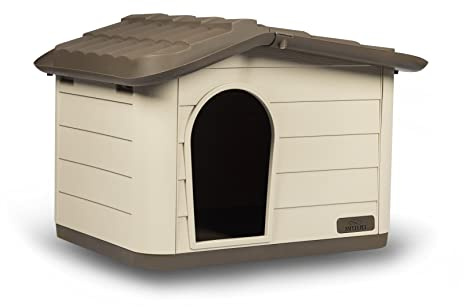 Safety Pet Villa Princess, Cuccia Smontabile per Cani Gatti, Cuccia in Materiali Riciclati, Tetto Asportabile, Dimensioni 60x41x51h Color Mocaccino
