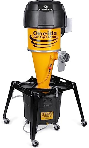 Oneida Air Systems Supercell High-Pressure Portable Freestanding HEPA-GFM Dust Collector (14-Gallon)