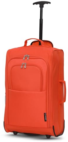 5 Cities Ryanair Cabin bags 55 x 40 x 20 Approved Suitcase Trolley Bag | Lightweight 1.45KG Carry On Travel Bag with Wheels | 42L Hand Luggage Case for Easyjet Plus, BA, WizzPriority, Jet2, KLM & More