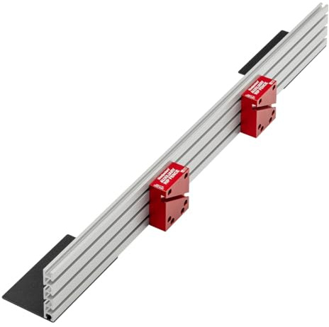 Woodpeckers Auxiliary Rip Fence, 36 Inch Job Site Table Saw Fence Extension, Infeed or Outfeed Support, T-Track Slots, Clamping Blocks - ARF-BSCS