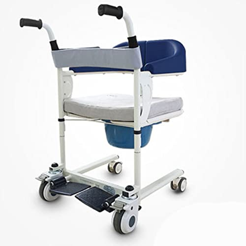 Sedia a rotelle per il trasferimento del paziente, con supporto per sedia a rotelle per WC portatili, ruote per il bagno regolabili liberamente, vasca comoda per anziani disabili, comoda