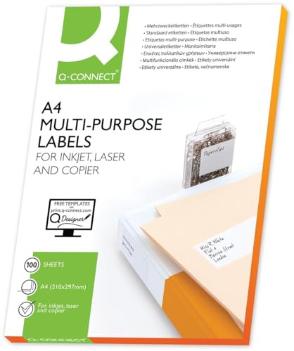 Q-Connect KF10649 etiketter vita