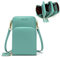 myfriday Kleine Umhängetasche Damen Kunstleder Crossbody Schultertasche Handtasche Geldbörse Handytasche 3 Reißverschlüssen Brieftasche mit Kartenfächern für Handys bis zu 7 Zoll