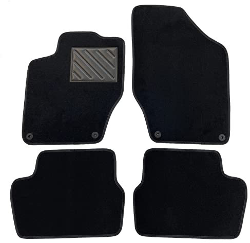 Peugeot 308 I 2007-2013 Alfombrillas a Medida, Antideslizantes, Talonera de Goma Reforzada, Botones de Fijación