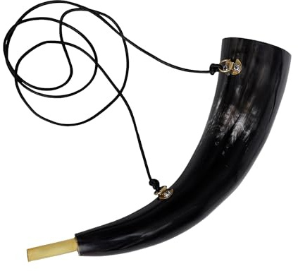 Lord of Battles Blowing Horn/Pibole/medeltid/viking/äkta oxhorn horn handgjord blåsande horn