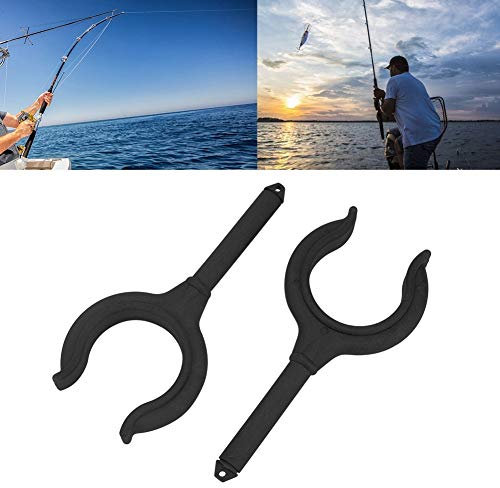 Ruderschloss, Ruder Schloss für Boote, 2 Stück Angelrutenhalter, 7×14.5cm, Rudergabel Paddelhalter Paddelhalterung Ruderdolle Universal Halter, für Kajak,Marine-Beiboot, Rettungsboot((Schwarz)