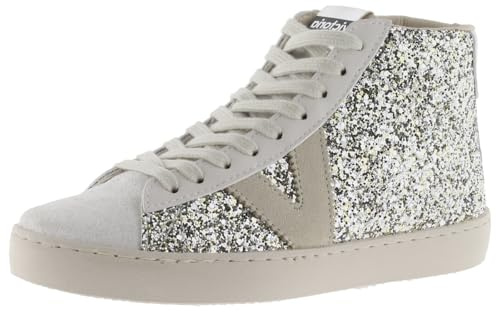 Victoria Bottine Berlin Paillettes & Pièces en Cuir & Croûte De Cuir en Contraste 1126189 pour Femme Plata 38