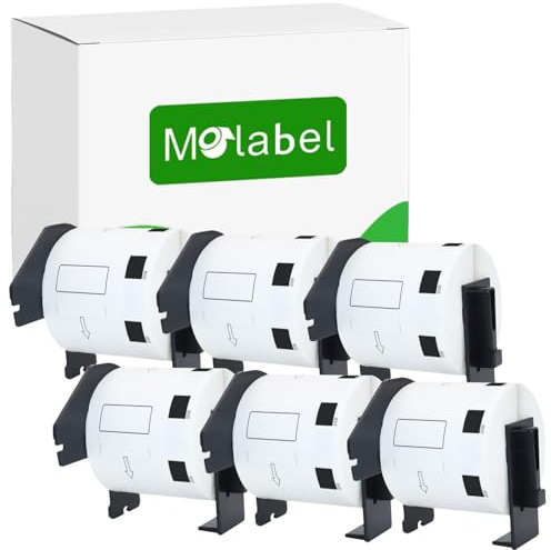 Molabel 6 rouleaux DK-11209 petites étiquettes d'adresse compatibles avec Brother, 62 mm x 29 mm, imprimante d'étiquettes