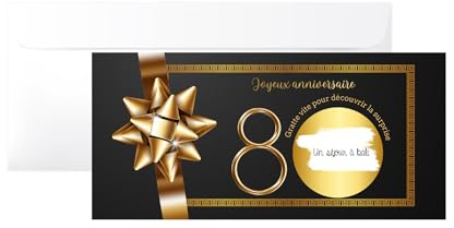 LES MOTS PERSOS Bra present | presentkort att skrapa | överraskningskort | skrapkort | överraskning skrapkort (80 år)