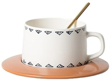 BBCBBZ Mjölkkaffekopp Vintage keramiskt fat Set Design Kaffekopp Hushållsartiklar Dryckkopp