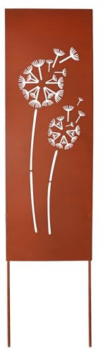 UNUS Stecker Gartenschild Rost Zwei Pusteblumen