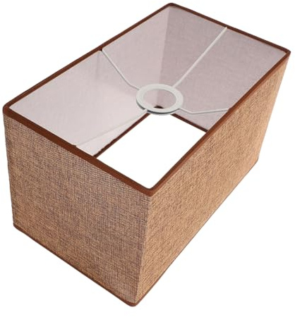 SEWACC Pantalla De Lino Rectangular Para Lámpara Accesorio Decorativo De Sencilla Para Decoración De Escritorio