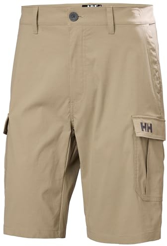 Helly Hansen Mens Hh Qd Cargo Shorts 11, Pebble, 34